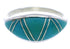 Turquoise Inlay Sterling Silver Southwestern Ring Size 8-1/4 ZX36265